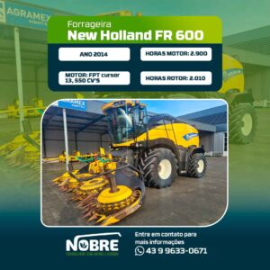 Forrageira New Holland FR 600-Ano 2014-Plataforma Kemper 460 plus-cod 1937