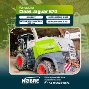 Forrageira Claas Jaguar 870-Ano 2017-Plataforma kemper 375 plus-cod 1981