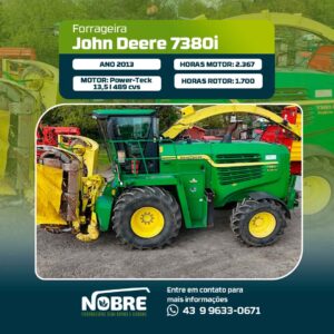 Forrageira John Deere 7380i-Ano 2013-Plataforma Kemper 360 plus-cod 1995