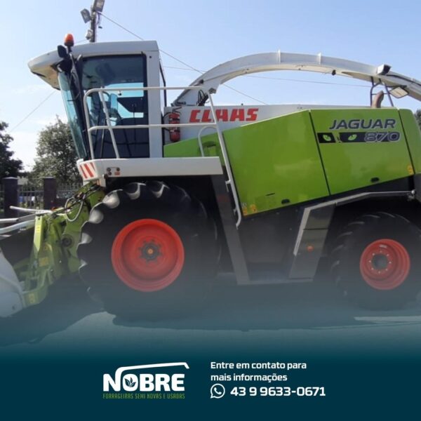 Forrageira Claas Jaguar 870-Ano 2007-Plataforma Orbis 450-cod 1977 - Image 2