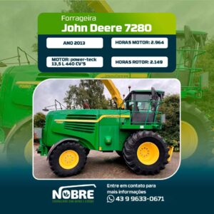 Forrageira John Deere 7280-Ano 2013-Platafroma kemper 360 plus-cod 1956