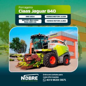 Forrageira Claas Jaguar 840-Ano 2014-Plataforma Claas Orbis 450-cod 1999