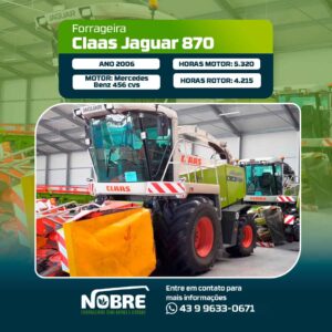 Forrageira Claas Jaguar 870-Ano 2006-Plataforma kemper 345-cod 2000