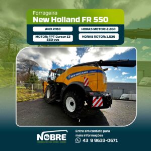 Forrageira New Holland FR 550-Ano 2018-Plataforma Kemper 360 plus-cod 2006