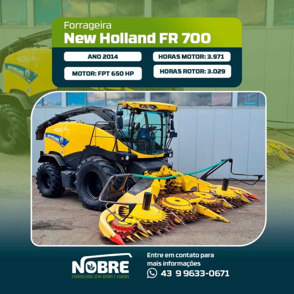 Forrageira New Holland FR 700-Ano 2014-cod 2010