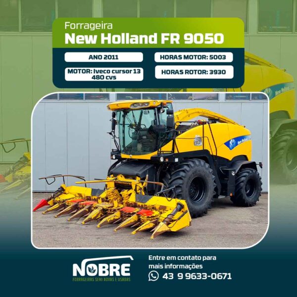 Forrageira New Holland FR 9050-Ano 2011-Plataforma Kemper 360 champion-cod 2013